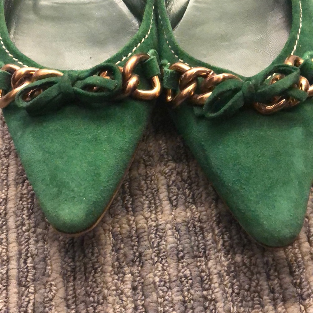 Suede Prada flats